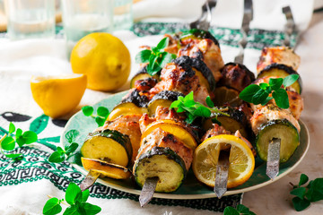 Greek-Style Chicken Skewers