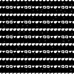 Fototapeta premium Geometric monochrome seamless pattern