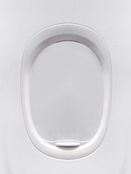 The window of airplane. isolated image