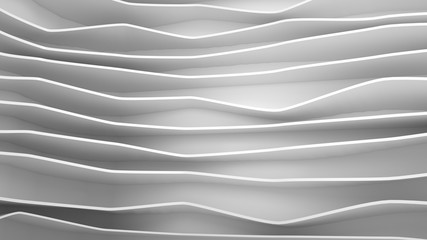 Abstract background with curved shapes or lines, 3 d render