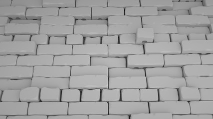 Abstract bricks background, 3 d render