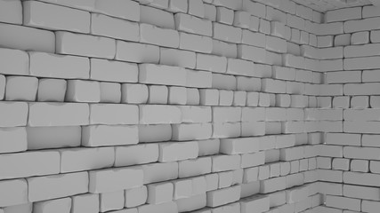 Abstract bricks background, 3 d render