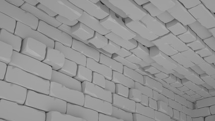 Abstract bricks background, 3 d render