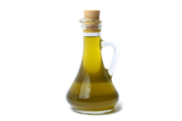 olive oil in a glass grease cup