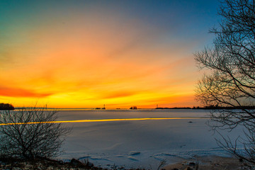 Sunset at Hj&auml;lmaresund