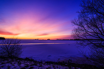 Sunset at Hj&auml;lmaresund