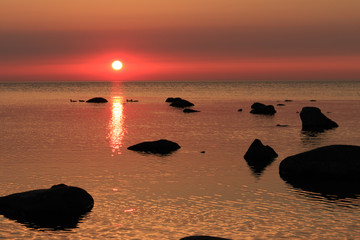 Sunset at Visby Harbour