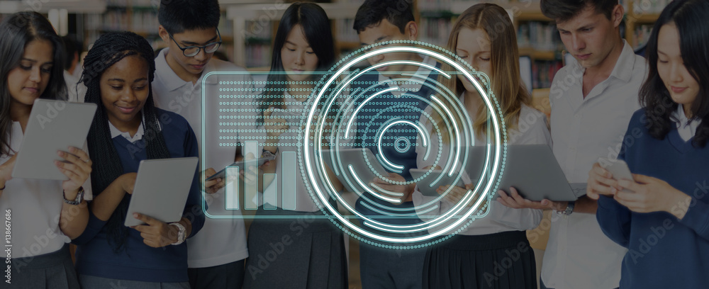 Poster broadcast communication development connection concept