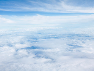 White clouds on the blue sky