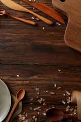 wooden kitchen utensils