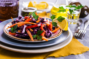 Salad of raw vegetables