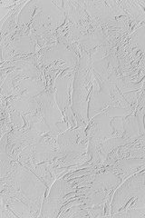 White plastered wall of the replaced design
