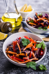 Salad of raw vegetables