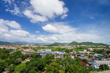 Obraz premium Cityscape. View from the roof on Phuket town, Thailand.