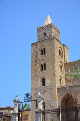 Fototapeta premium 13th century Cefalu Cathedral in Cefalu, Sicily