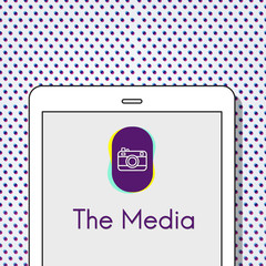 Camera Social Media Digital Graphic Concept