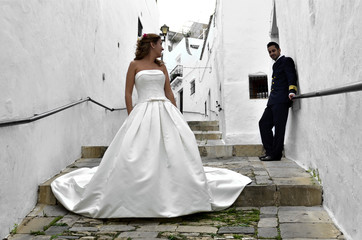Pareja de recién casados.