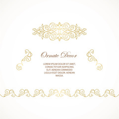 Vector ornamental  decorative frame.