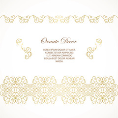 Vector ornamental  decorative frame.