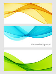 Abstract colorful background with wave, vector