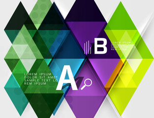 Futuristic triangle tile background with options