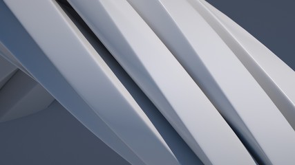 Obraz premium Abstract background with twisted shapes, 3 d render