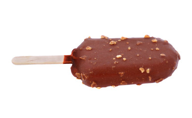 ice cream chocolate stick isolated on white background