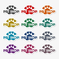 Vector logo design template for pet shops - Illustration