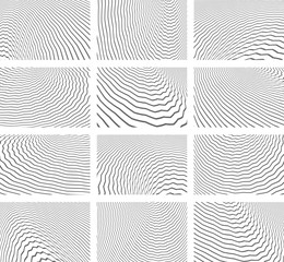 Lines patterns. Textured backgrounds set.