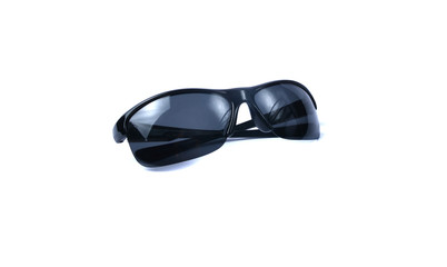 Fashion stilish summer black sunglasses isolated on white background