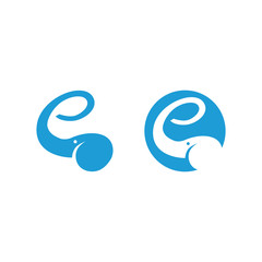 Elephant logo showing letter e with the trunk