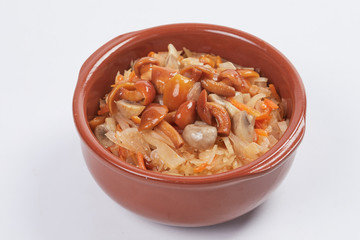 cabbage with mushrooms