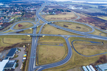 Naklejka premium The road junction from above