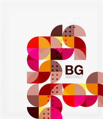 Minimalistic circle composition background