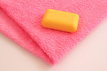 Soap on the pink tower composition