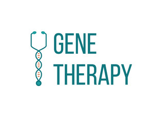 Gene therapy vector logo design. DNA medical logotype