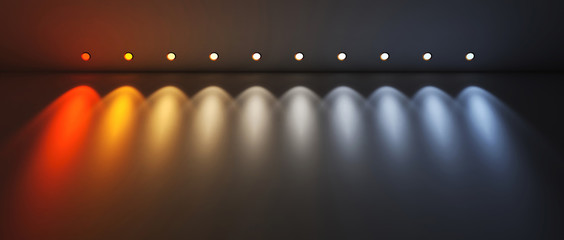  color temperature difference  various lights. cold, neutral and warm shades comparisons.