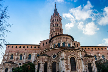 Fototapeta premium Basilique Saint-Sernin à Toulouse, Occitanie, France