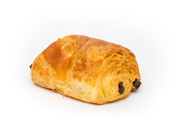 Schokobrötchen freigestellt auf weißem Hintergrund