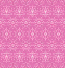 Seamless pattern. Repeating modern stylish geometrical texture with linear rhombus grids, stars, outline square. Vector contemporary design