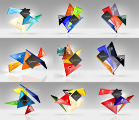 Set of modern geometrical concepts, design elements