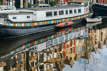 Amsterdam canals in winter