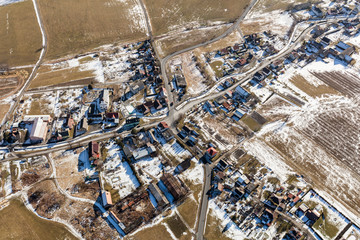 Obraz premium aerial view of the Uhelna village landscape