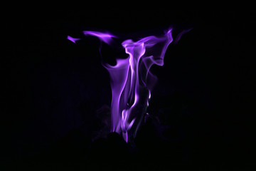 Flames in the dark