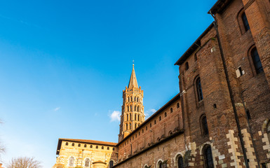 Fototapeta premium Basilique Saint-Sernin à Toulouse, Occitanie, France