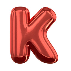 Inflatable letters of the alphabet. 3D rendering