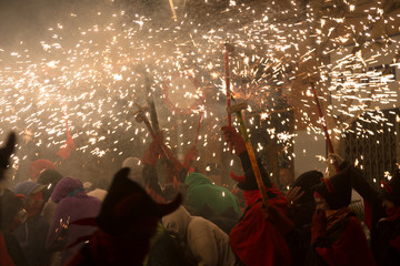fireworks at fiesta de sant antonio