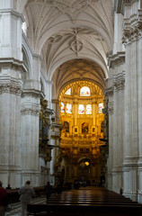 Naklejka premium Interior of Granada Cathedral. Spain