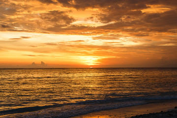 sunset sky in Bali, Asia ocean