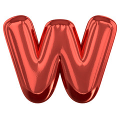 Inflatable letters of the alphabet. 3D rendering